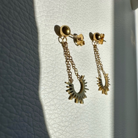Sun tassel dangle earrings - Picture 4 of 8